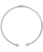 Ivanka Trump Silver-tone Imitation Pearl Hinged Choker Necklace