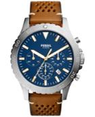 Fossil Men's Chronograph Crewmaster Brown Leather Strap Watch 46mm Ch3077