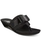 Anne Klein Imperial Thong Wedge Sandals, Created For Macy's