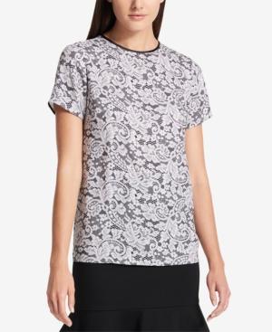 Dkny Lace-print Top