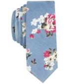 Penguin Men's Chambray Floral Skinny Tie