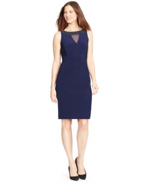 American Living Beaded Sleeveless Sheath Dress