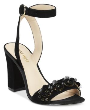 Nine West Balada Embellished Ankle-strap Sandals Women's Shoes