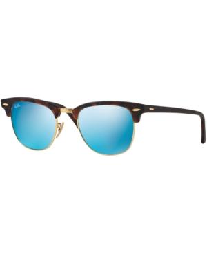 Ray-ban Sunglasses, Rb3016 49 Clubmaster Mirrored