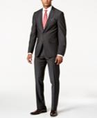 Tallia Men's Slim-fit Black Pindot Suit