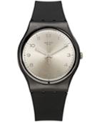 Swatch Unisex Swiss Exotic Charm Black & Gray Double Layer Silicone Strap Watch 34mm Gb287