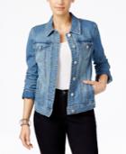 Style & Co. Stretch Denim Jacket In Disco Wash, Only At Macy's