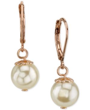 2028 Rose Gold-tone Imitation Pearl Drop Earrings, A Macy's Exclusive Style