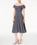 Betsey Johnson Off-the-shoulder Printed Dress