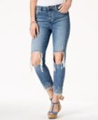 Guess Iced Indigo It Girl Ripped Embroidered Jeans