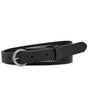 Fossil Lasered Crescents Leather Belt