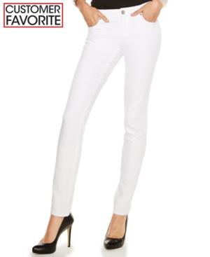 Inc International Concepts Curvy-fit Skinny Jeans, White Wash, Only At Macy's