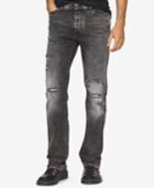 Calvin Klein Jeans Men's Straight-leg Capri Wash Ripped Jeans