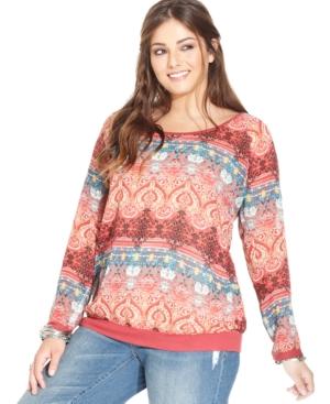 American Rag Plus Size Printed Sweatshirt