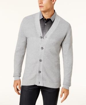Alfani Men's Ribbed Cardigan Sweater