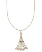 Inc International Concepts Gold-tone Multi-bead & Tassel Pendant Necklace, Created For Macy's