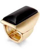 Thalia Sodi Gold-tone Jet Rectangular Stone Ring, Created For Macy's