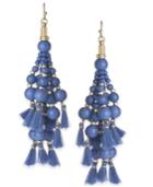 Inc International Concepts Gold-tone Bead And Tassel Drop Earrings, Only At Macy's