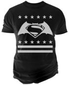 Men's Batman V Superman: Stars And Bars Logo Graphic-print T-shirt From Changes