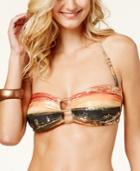 Carmen Marc Valvo Pacific Sunset Metallic Bandeau Bikini Top Women's Swimsuit