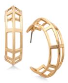 Thalia Sodi Gold-tone Geo Cage Half-hoop Earrings, Only At Macy's