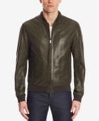 Boss Men's Regular/classic-fit Perforated Nappa Leather Jacket