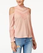 American Rag Crocheted Cold-shoulder Top, Created For Macy's