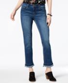 Style & Co Frayed Slim-leg Jeans, Created For Macy's