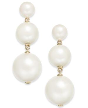 Kate Spade New York 14k Gold-plated Imitation Pearl Triple Drop Earrings