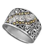 Balissima By Effy Diamond Diamond Swirl Ring (1/10 Ct. T.w.) In 18k Gold And Sterling Silver