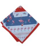 Bar Iii Men's Holiday Flamingo-print Pocket Square, Created For Macy's