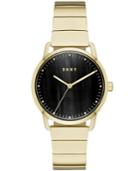 Dkny Women's Greenpoint Gold-tone Stainless Steel Bracelet Watch 36mm, Created For Macy's