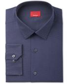 Alfani Men's Slim-fit Stretch Navy Pin Dot Dress Shirt, Only At Macy's