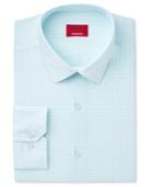 Alfani Men's Slim-fit Stretch Teal Bubble Print Dress Shirt, Only At Macy's