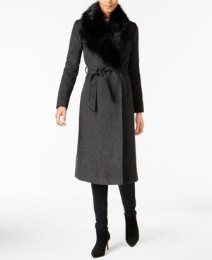 Cole Haan Signature Faux-fur-collar Walker Coat