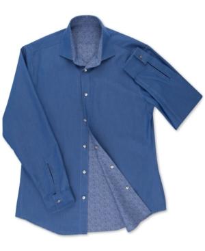 Calvin Klein Men's Reversible Extra-slim Fit Broadcloth Dress Shirt