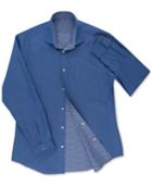 Calvin Klein Men's Reversible Extra-slim Fit Broadcloth Dress Shirt