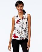 Alfani Petite Printed Surplice Top, Only At Macy's