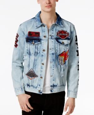 Black Pyramid Men's Patch Cotton Denim Jacket