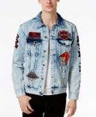 Black Pyramid Men's Patch Cotton Denim Jacket