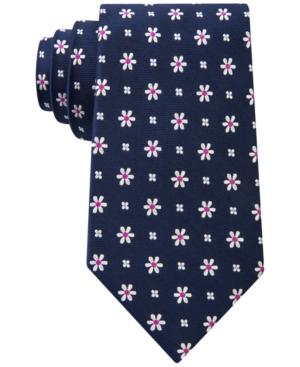 Club Room Men's Neat Daisy-print Classic Tie, Only At Macy's