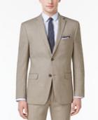 Alfani Men's Slim-fit Traveler Light Brown Neat Jacket, Only At Macy's
