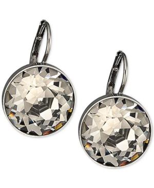 Swarovski Silver-tone Faceted Crystal Drop Earrings