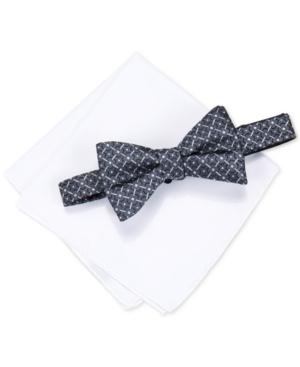 Alfani Men's Venus Geo Pre-tied Bow Tie & Pocket Square Set, Only At Macy's