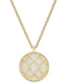 Charter Club Gold-tone Shell-look Filigree Pendant Necklace, Only At Macy's