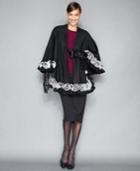 The Fur Vault Rabbit-fur-trim Cashmere Cape