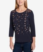 Tommy Hilfiger Metallic-print T-shirt, Created For Macy's