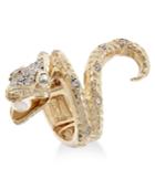 Thalia Sodi Gold-tone Crystal & Imitation Pearl Snake Ring, Created For Macy's