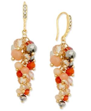 Inc International Concepts Gold-tone Bead Cluster Berry Drop Earrings, Only At Macy's