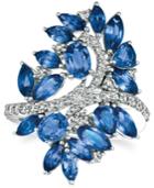 Le Vian Precious Collection Sapphire (4-3/8 Ct. T.w.) And Diamond (1/2 Ct. T.w.) Statement Ring In 14k White Gold